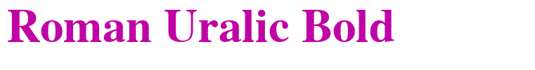 Roman Uralic Bold